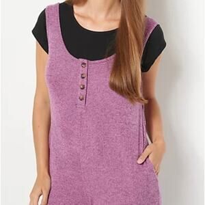 Koolaburra Purple Sleeveless Jumpsuit with Square Neckline